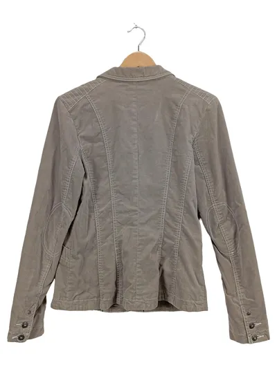 Street One Damen Cordjacke Blazer Grau Gr. 38 M Casual