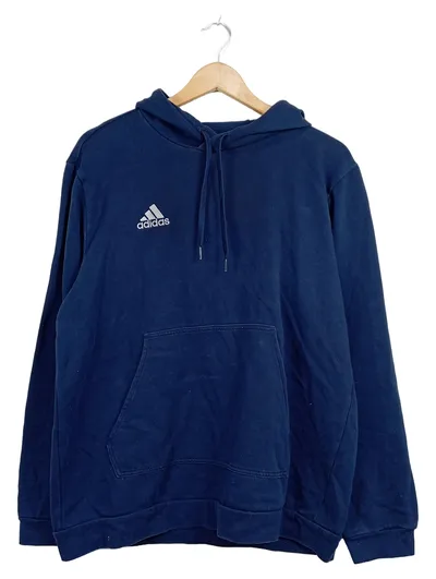 Adidas Hoodie Herren Kapuzenpullover Blau Gr. L Sportlich Logo