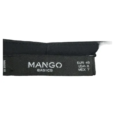 MANGO Damen Anzughose Stoffhose Schwarz Gr. 40 Business
