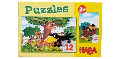 HABA Puzzles Der kleine Rabe Socke 2x 12 Teile Kinderpuzzle ab 3 Jahren