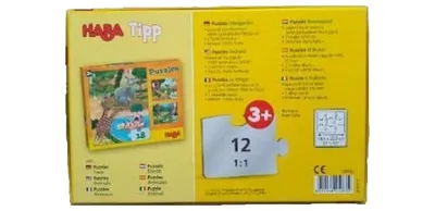 HABA Puzzles Der kleine Rabe Socke 2x 12 Teile Kinderpuzzle ab 3 Jahren