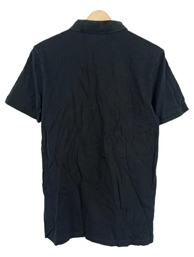 BOSS Herren Poloshirt Schwarz Gr. 50 L Kurzarm Logo Patch Casual