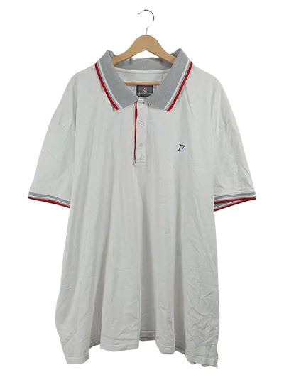 Jan Vanderstorm Herren Poloshirt Weiß Gr. 64 Kurzarm Casual Baumwolle
