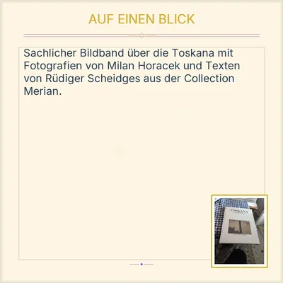 Bildband Toskana Milan Horacek Collection Merian Fotobuch Italien Reise