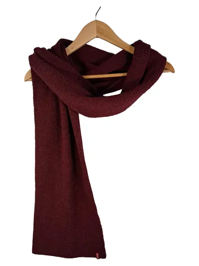 Levi's Schal Strickschal Winterschal Bordeaux Rot Meliert 179cm Unisex