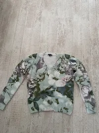 Bloomings Damen Pullover Gr. 38 M Mehrfarbig Blumenmuster Casual Baumwolle 3
