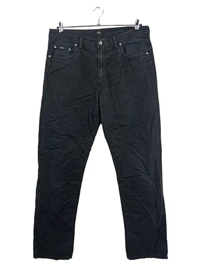 HUGO BOSS Herren Stoffhose Schwarz Casual Baumwolle Gr. M W32