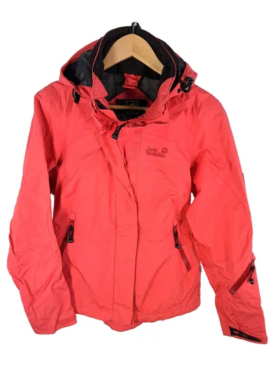 Jack Wolfskin Outdoorjacke Damen Rot Gr. S 36 Kapuze