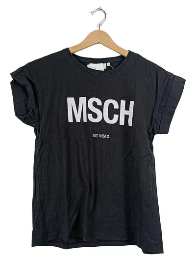 MSCH Copenhagen Damen T-Shirt EST MMX Logo Schwarz Gr. XS