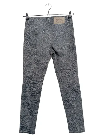 Marc Cain Damen Jeans Regular Fit W26, 34 Grau Animal-Print