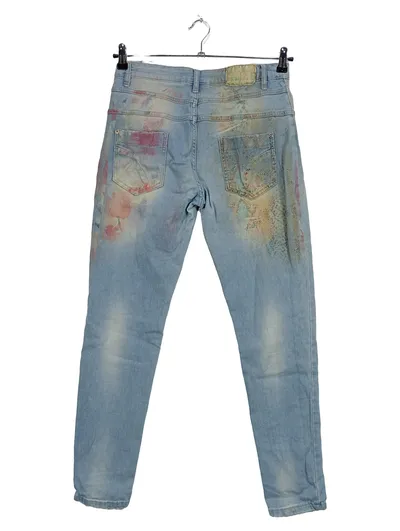 Maryley Destroyed Jeans Damen Blau Gr. 40 W31 L30 Floral Casual