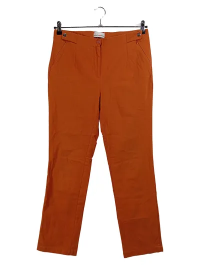Helena Vera Stoffhose Damen Orange Gr. 40 W31 L Casual