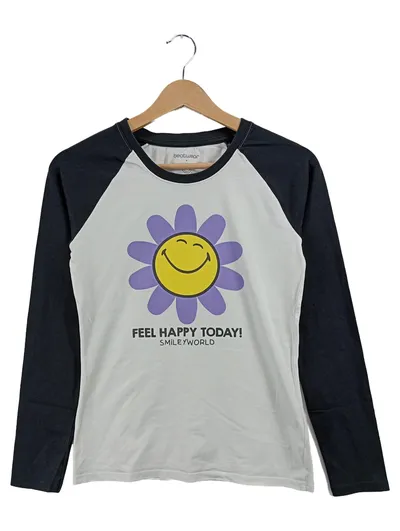 beatwear Smileyworld Kinder Langarmshirt Gr. 158 Weiß Blume