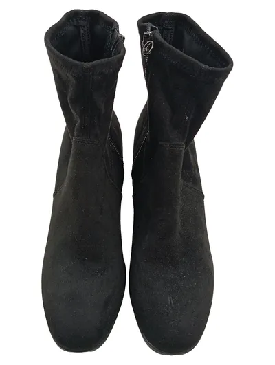 Tamaris Stiefelette Damen Schwarz Größe 40 Blockabsatz Reißverschluss
