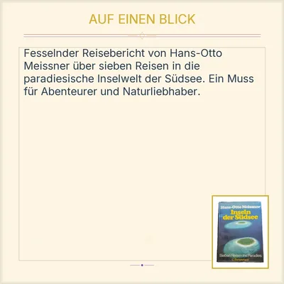 Inseln der Südsee Hans-Otto Meissner Sieben Reisen ins Paradies C. Bertelsmann