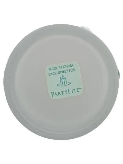 PartyLite Teelichthalter Lotusblüte Glas Blau Farbverlauf 6 cm