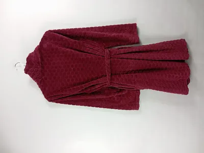 Hunkemöller Damen Bademantel Rot Gr. 34, XS Strukturmuster Komfortabel