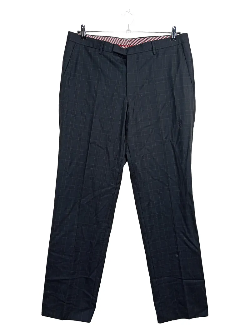 Baldessarini Anzughose Herren Blau Kariert Gr. 54 W38 XXL Business 1