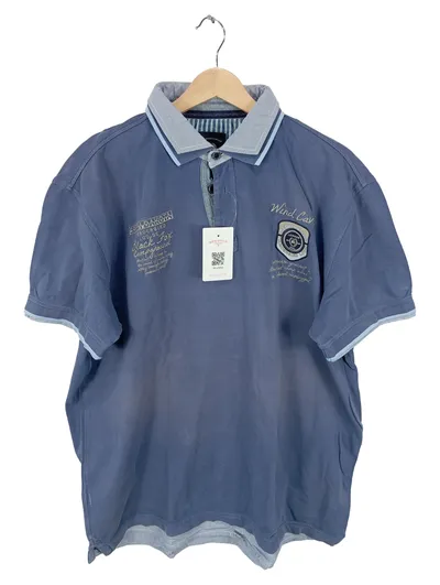 LERROS Poloshirt Herren Wind Cave Blau Gr. 52, XL 100% Baumwolle