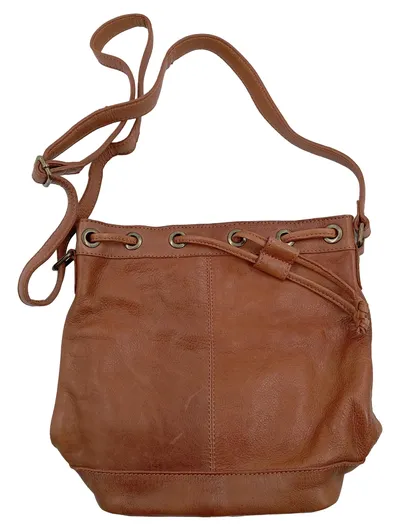 Gusti Leder Studio Beuteltasche Damen Braun Leder Umhängetasche Casual