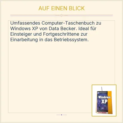 DATA BECKER Windows XP Betriebssystem IT und Programmierbuch