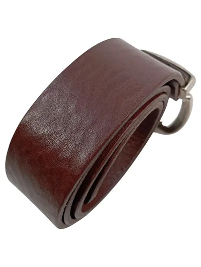 Difter Herren Gürtel Leder Braun Gr. 36, 90 Breite 4 cm Casual