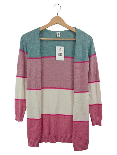 Yigga Strickjacke Gr. 134/140 Mehrfarbig Gestreift Casual Mädchen