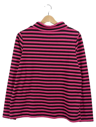 LIBERTY WOMAN Pullover Damen Gr. 38 M Pink Gestreift Stehkragen