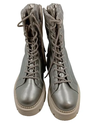 Tamaris Damen Stiefel Schnürstiefel Winterstiefel Silber Gr 41 Casual