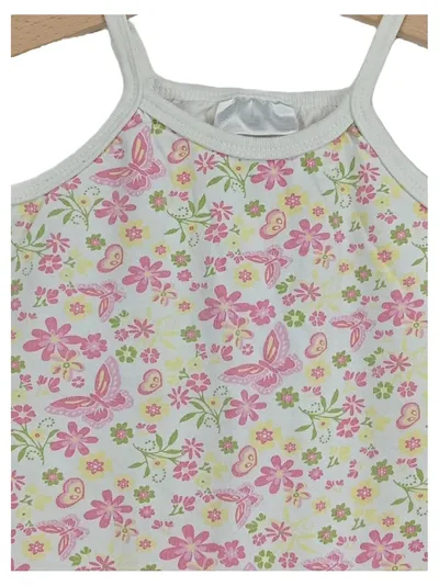 Fancy Forest Sommerkleid Mädchen Gr. 74 Weiß Blumenmuster Rüschen