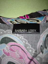 Barbara Lebek Bluse Damen Gr. 50 Mehrfarbig Paisley Viskose Langarm 3
