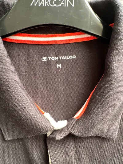 Tom Tailor Poloshirt Herren Gr. M schwarz Basic Kurzarm Baumwolle