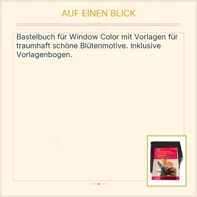 Window Color Traumhaft schöne Blüten Regina Miethke Augustus Verlag Bastelbuch
