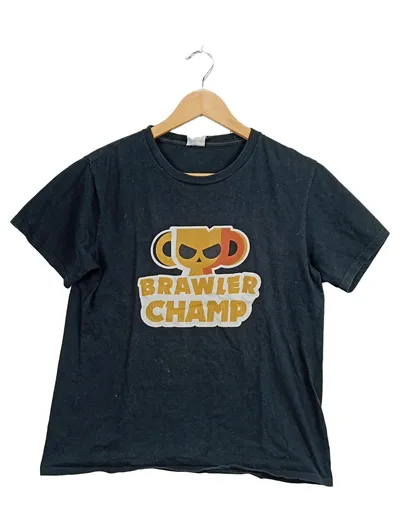 Port & Company Kinder T-Shirt Brawler Champ Schwarz Gr. 152 Kurzarm Casual