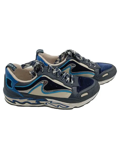 Sandro Paris Herren Sneaker Low Blau Gr. 40 Flame Design Streetwear