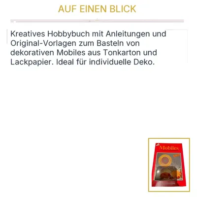 TOPP Hobbybuch Dekorative Mobiles aus Tonkarton und Lackpapier Marion