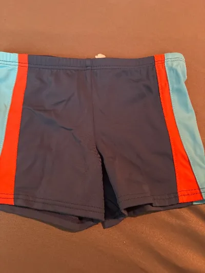 Fashy Badehose Jungen Gr. 128 Blau Orange Türkis Schwimmhose Kinder