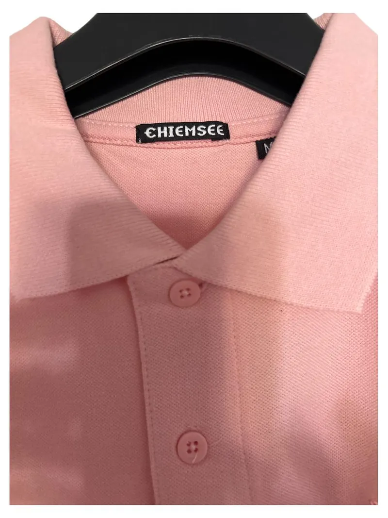 Chiemsee Herren Poloshirt Rosa Gr. 38 M Kurzarm Casual Baumwolle 2