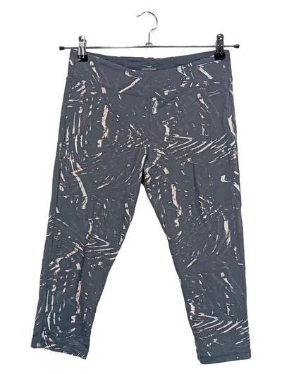 Venice Beach Damen Sport Leggings Capri Grau Abstrakt Gr. 38 M