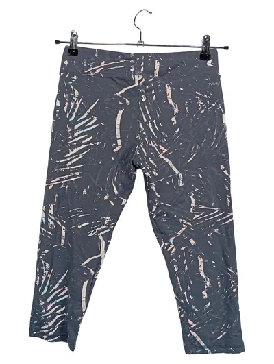 Venice Beach Damen Sport Leggings Capri Grau Abstrakt Gr. 38 M