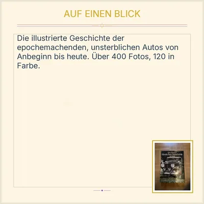Die schönsten klassischen Automobile der Welt George Bishop Bildband Oldtimer