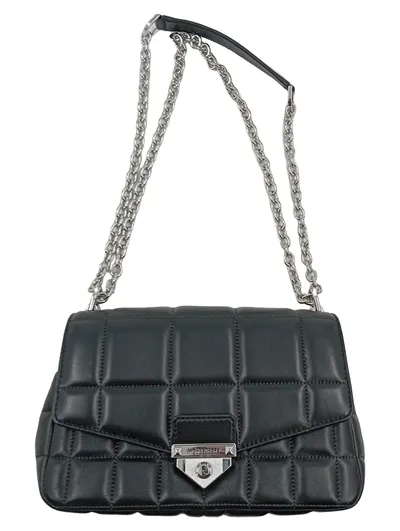 Michael Kors Greenwich Damen Henkeltasche Leder Schwarz Gesteppt