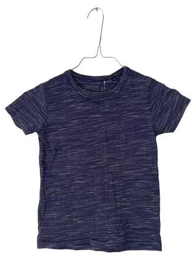 Next T-Shirt Kinder Gr. 104 Dunkelblau Meliert Baumwolle Kurzarm