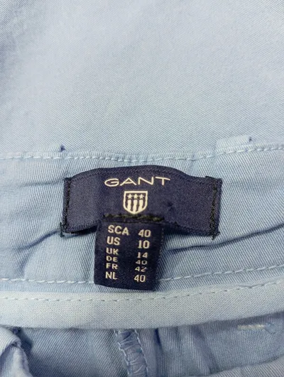 GANT Damen Chino Shorts Gr. 40 Blau Casual Sommerhose Kurzhose