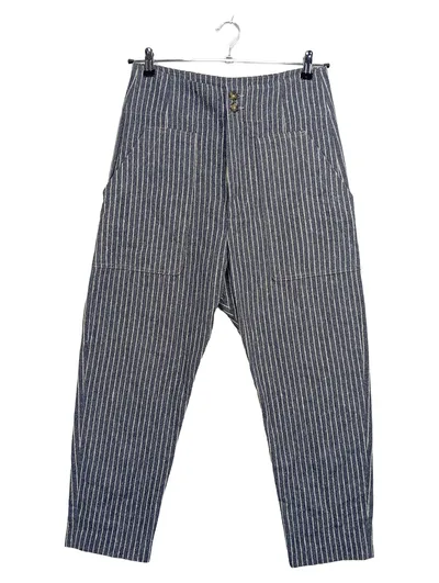 Isabel Marant Étoile Damen Stoffhose Gr. 40 W31 Blau Gestreift Casual