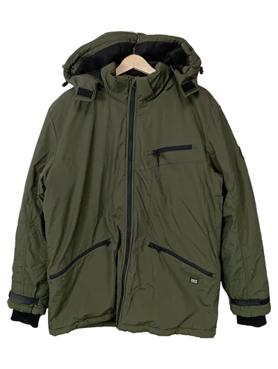 Cars Jeans Herren Winterjacke Outdoorjacke Oliv Gr. 52 XL Kapuze Nylon