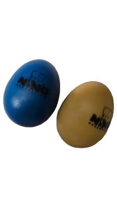 NINO Percussion Ei-Shaker Set 2er Blau Gelb Kinderinstrument Rhythmus