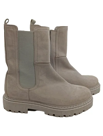 Marco Tozzi Damen Stiefelette Chelsea Boots Grau Gr. 39