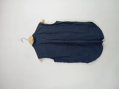 CLOSED Damen Bluse Hemd Blau Ärmellos Stehkragen Knopfleiste Gr. 34 XS