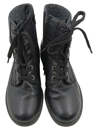 Rieker Damen Schnürstiefel Stiefel Schwarz Casual Gr. 37